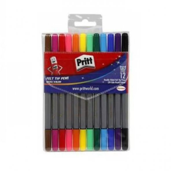 Pritt Keçeli Boya Kalemi Çift Uçlu 12 Renk 1687977