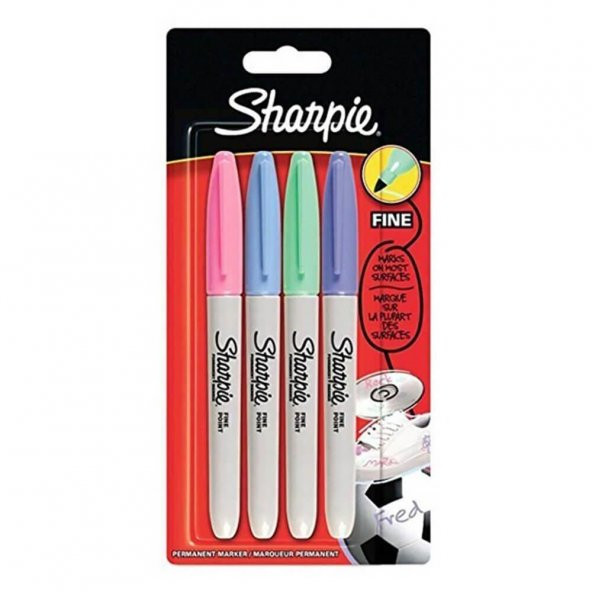 Sharpie Markör Permanent Fine Pastel Renkler 4 LÜ 2065402