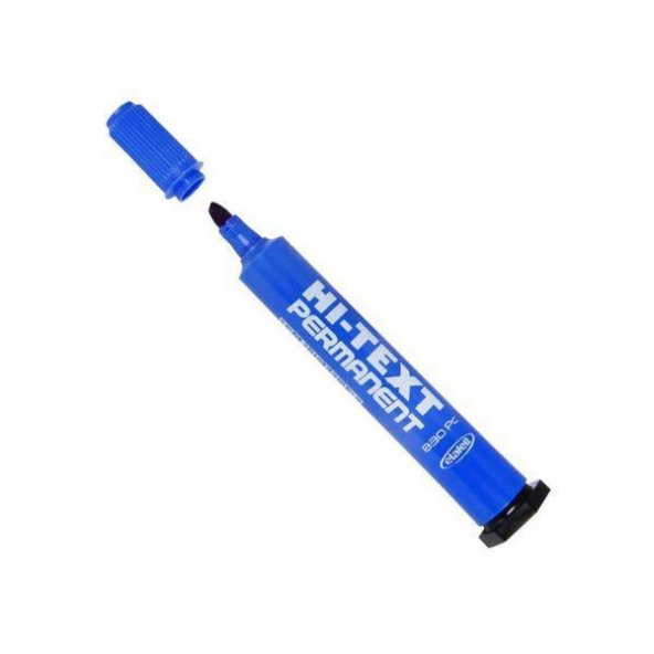 Hi-Text Markör Permanent Kesik Uçlu Mavi 830PC