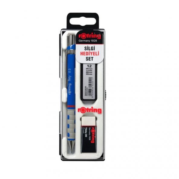 Rotring Okul Seti Versatil+Min Silgi Hediyeli 0.5 MM Mavi RO-KK07-05M