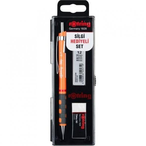 Rotring Okul Seti Versatil+Min Silgi Hediyeli 0.7 MM Fosforlu Turuncu RO-KK07-07FT