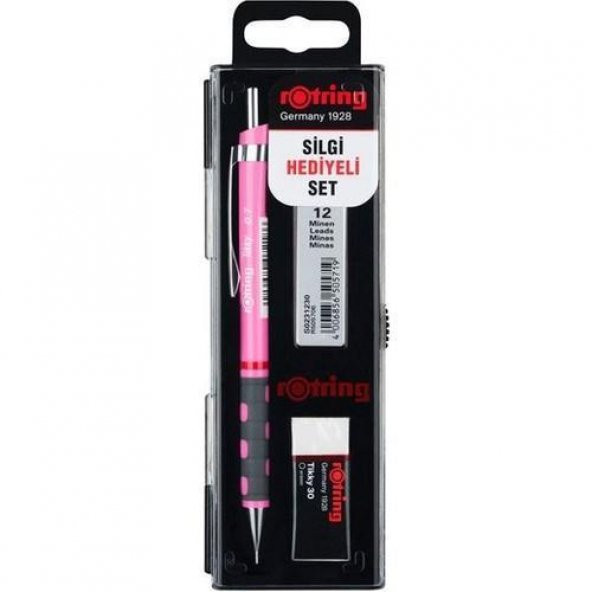 Rotring Okul Seti Versatil+Min Silgi Hediyeli 0.7 MM Fosforlu Pembe RO-KK07-07FP