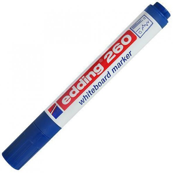 Edding Tahta Kalemi Yuvarlak Uçlu 1.5-3MM Mavi 260