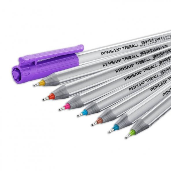 Pensan Tükenmez Kalem Triball 1.0 MM Bilye Uç 8 Lİ Renkli