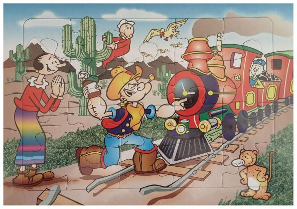 Resimli Çocuk Eğitici Yapboz Çocuk Puzzle 4 Adet Kalın Karton 32x23 cm - 2