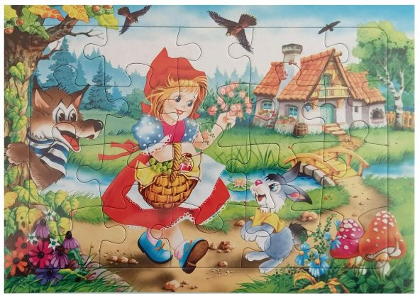 Resimli Çocuk Eğitici Yapboz Çocuk Puzzle 4 Adet Kalın Karton 32x23 cm - 5