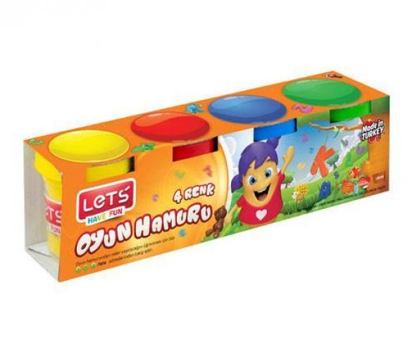 Lets Oyun Hamuru 224 GR 4 LÜ Ana Renk L8240