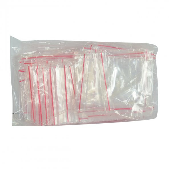 LokmanAVM Kilitli Naylon Torba Poşet 5X5 Cm Şeffaf 100 Adet 1 Paket