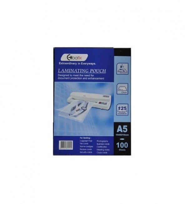 Bafix Laminasyon Filmi A5 125 MIC 216x155