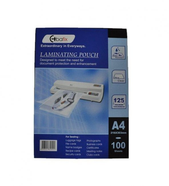 Bafix Laminasyon Filmi A4 125 MIC 216-303