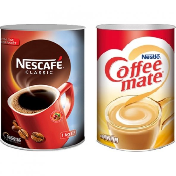 Nescafe Classic Teneke Kutu 1000 gr + Coffee Mate 2000 gr Kahve Kreması