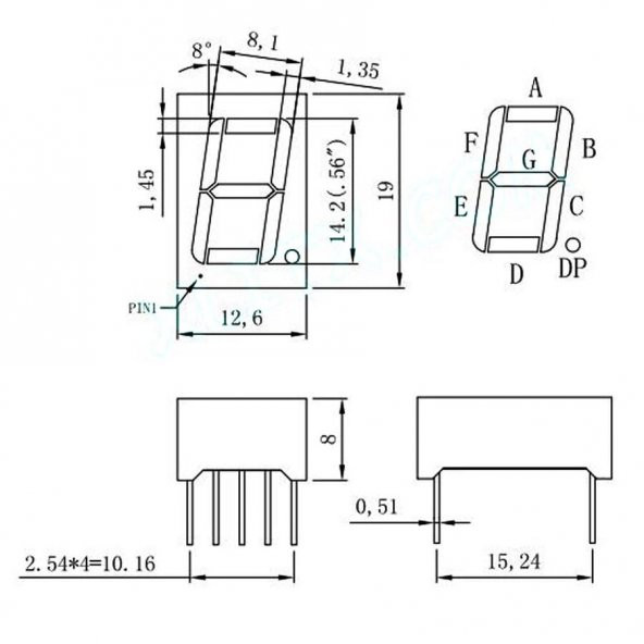 14mm Ortak Katot Display Kırmızı 5611AH - Resim 2