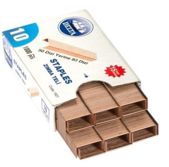 Delta No:10 Zımba Teli Sarı 10 Lu Paket - 3