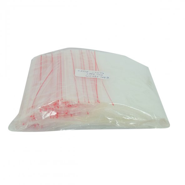 LokmanAVM Kilitli Naylon Torba Poşet 19X25 Cm Şeffaf 100 Adet 1 Paket - 3