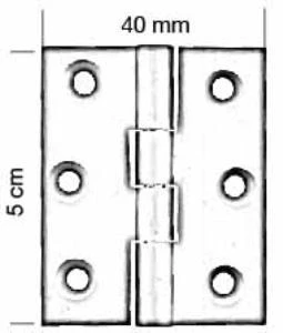 Cumbalı Menteşe Pirinç Sarı 5cm - Resim 2