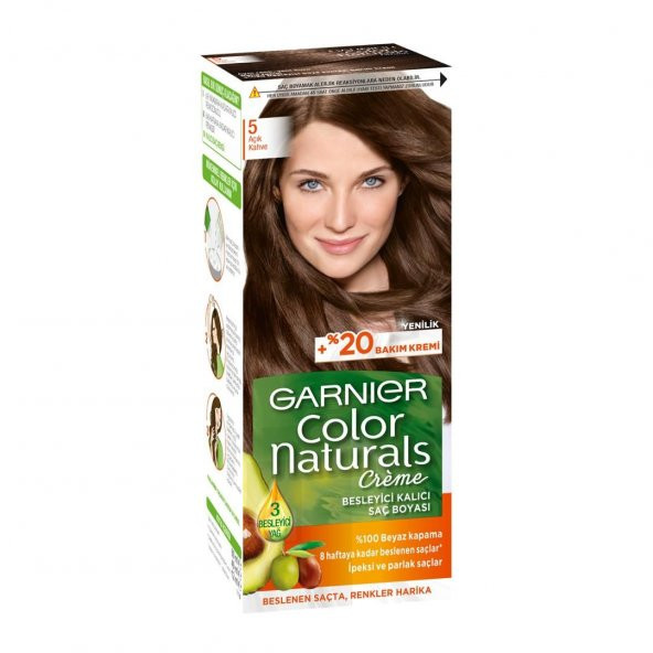 Garnıer Color Naturals Krem Saç Boyası   5 Açık Kahve