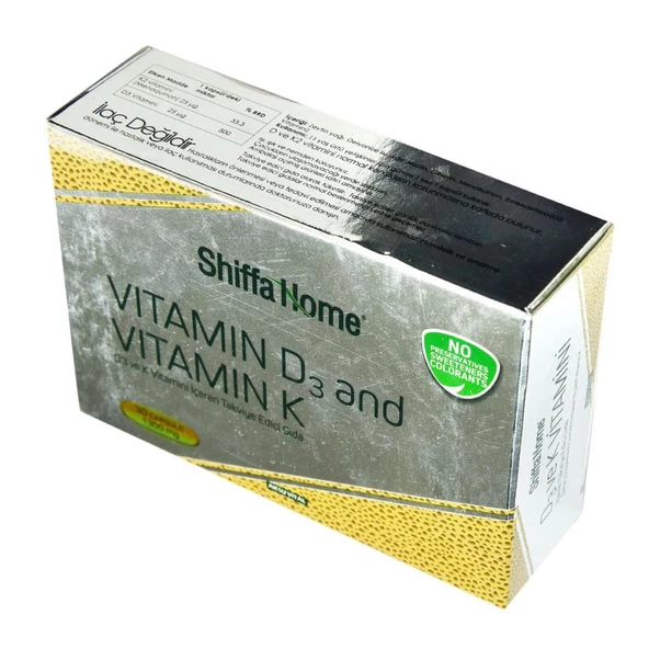 Shiffa Home D3 Ve K Vitamini Yumuşak 1300 Mg X 30 Kapsül - 2