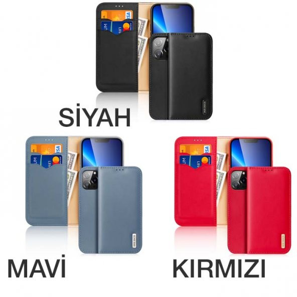 Dux Ducis iPhone 13 Pro Max Kılıf Mıknatıslı Cüzdanlı Deri Kılıf Hivo Series - 2