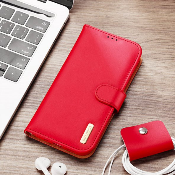 Dux Ducis iPhone 13 Pro Max Kılıf Mıknatıslı Cüzdanlı Deri Kılıf Hivo Series - 9