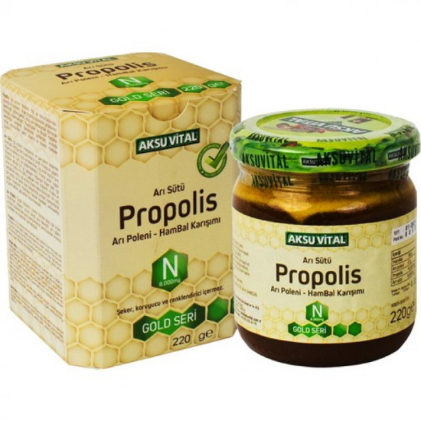 Arı Sütü Propolis Arı Poleni Ham Bal Karışımı(Normal Doz) 220gr - 1