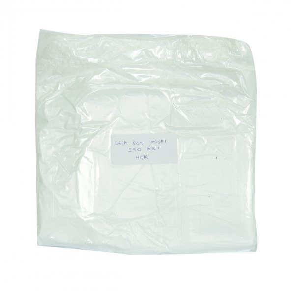 LokmanAVM Ekonomik Orta Boy Atlet Hışır Poşet 43X25 Cm İnce Beyaz 250 Adet 1 Paket - 2