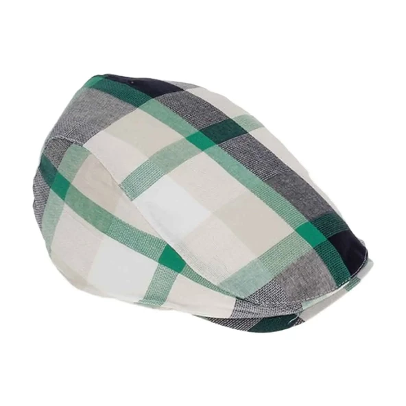 Erkek Yazlık Ekose Kasket 1033 - Resim 4