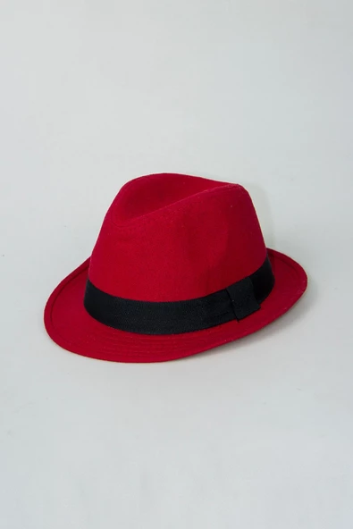 Kaşe Kadın Kırmızı Fötr Şapka 4789