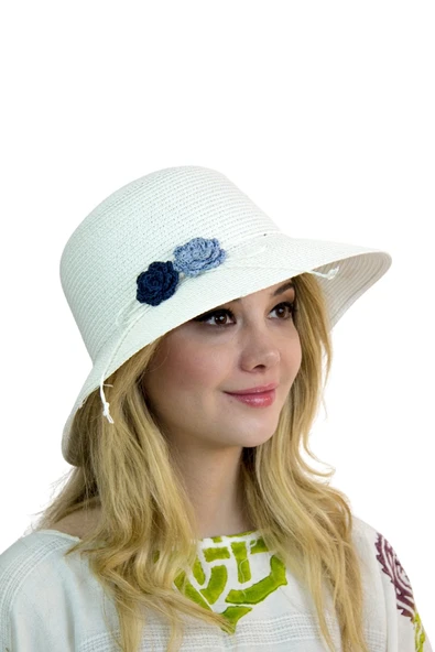 Hasır Kadın Şapka 3854 - Resim 5