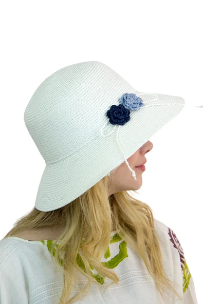 Hasır Kadın Şapka 3854 - Resim 6