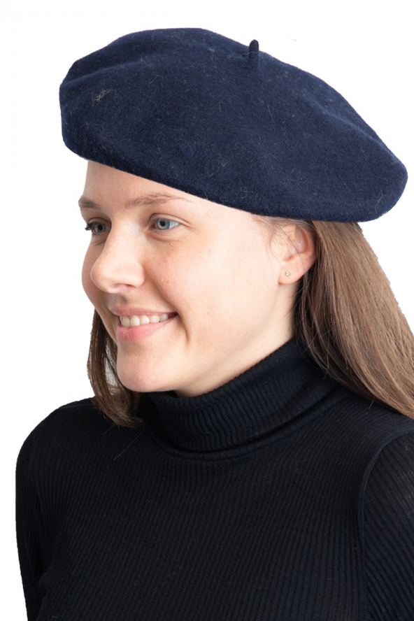 Kadın Ressam Şapka Lacivert 7267