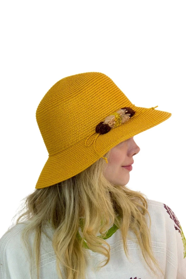 Kadın Hasır Şapka 3851 - 12