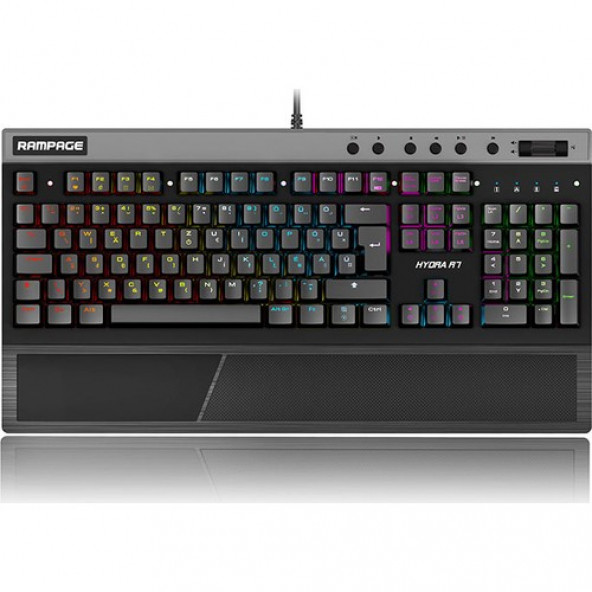 Rampage Hydra R7 USB Full RGB Aydınlatmalı Optik Croatia Layout Gaming Pro Mekanik Klavye