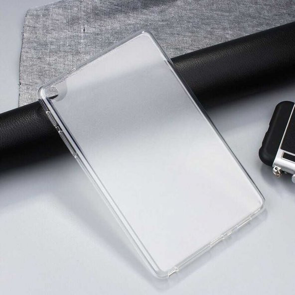 Samsung Galaxy Tab A7 Lite T225 Kılıf Tablet Süper Silikon Kapak + Esnek Nano Cam Ekran Koruyucu