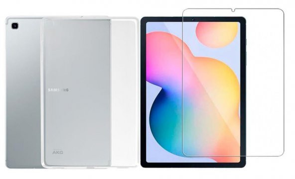 Samsung Galaxy Tab S6 Lite P610 Kılıf Zore Süper Silikon + Nano Cam Ekran Koruyucu - 9