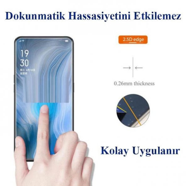 Oppo Reno Zore Süper Silikon Kılıf Kamera Korumalı + Nano Cam - 6