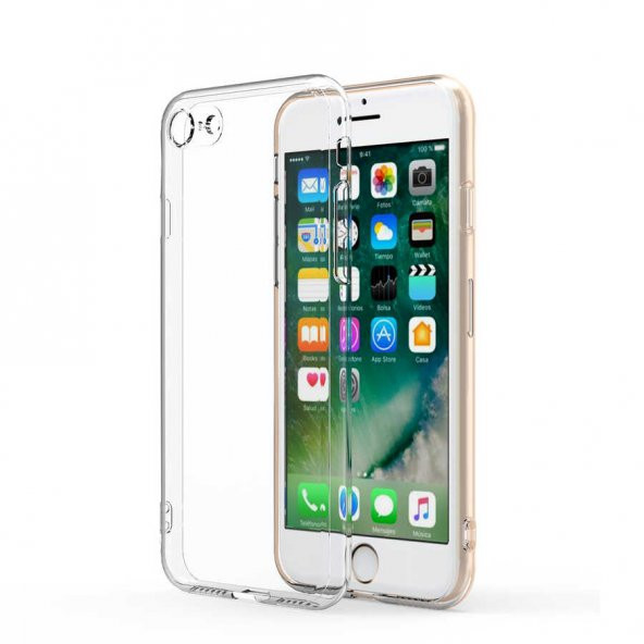 Apple iPhone SE 2020 Kılıf Kamera Korumalı Şeffaf Süper Silikon Kapak - 8
