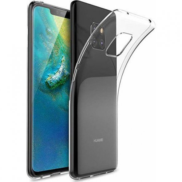 Huawei Mate 20 Pro Kılıf Şeffaf Süper Silikon Kılıf - 2