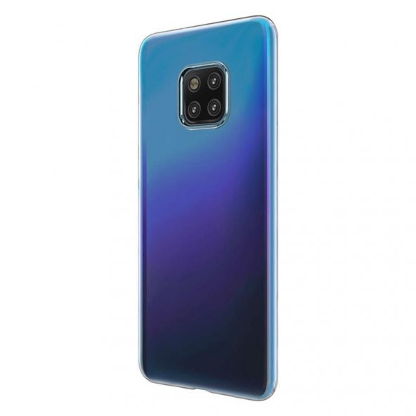 Huawei Mate 20 Pro Kılıf Şeffaf Süper Silikon Kılıf - 3