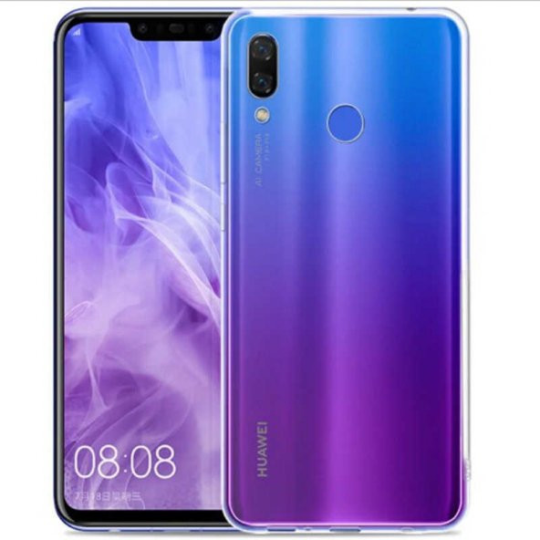 Huawei P Smart 2019 Kılıf Şeffaf Süper Silikon Kapak - 4