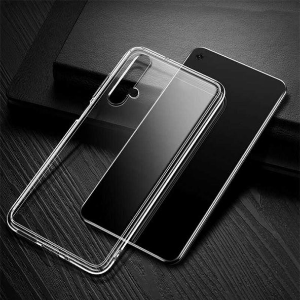 Huawei Nova 5T Kılıf Şeffaf Süper Silikon Kapak - 6