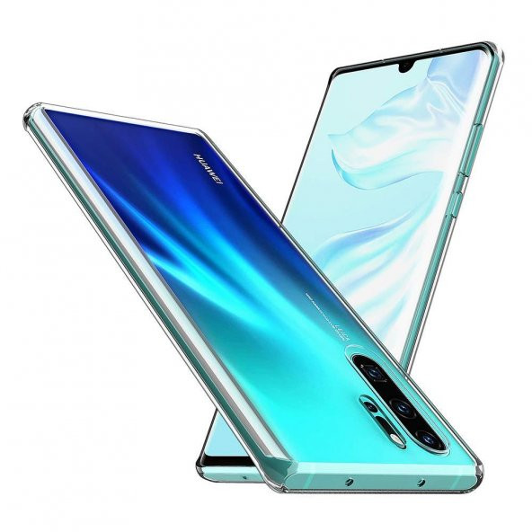 Huawei P30 Pro Kılıf Şeffaf Süper Silikon Kılıf Kamera Korumalı