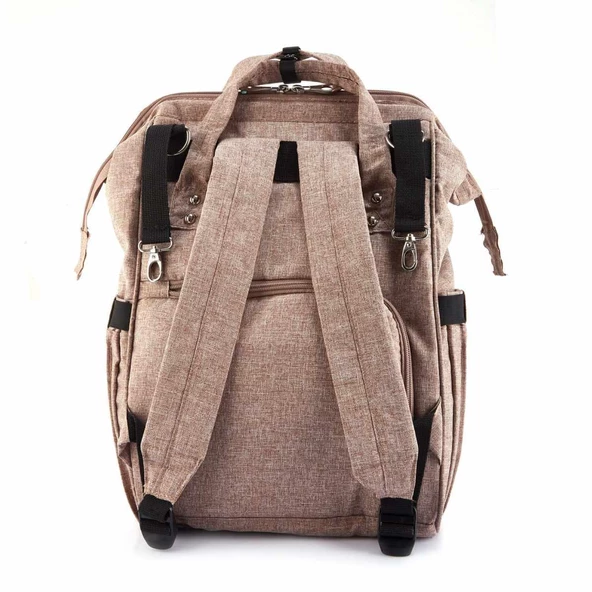 Tommybaby Lucca Anne Bebek Bakım Sırt Çantası-Ultra Hafif Keten Kumaş - 2