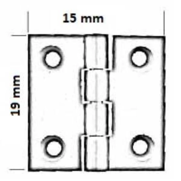 Tavla Menteşesi 15*19mm - 2