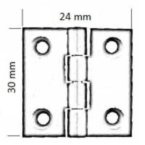 Tavla Menteşesi 24*30mm - 2