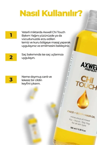 Chi Touch Çok Amaçlı Mucizevi Bakım Yağı (Yüz-Vücut-Saç) 100ML - 3