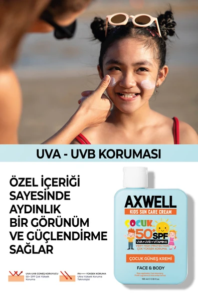 Kids Sun Cream Çocuk Güneş Kremi Çok Yüksek Koruma + Vitamin E SPF 50+ 100ml - 6