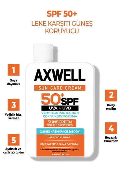 SPF 50+ 3lü Fırsat Seti Leke Karşıtı Nemlendirici Yüksek Koruma Güneş Kremi 100 ML - 2
