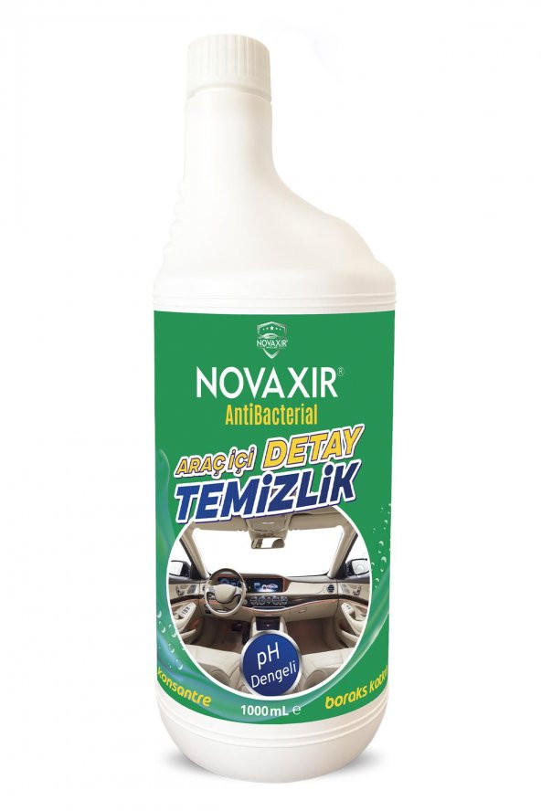 Novaxir Araç İçi Detay Temizlik, Antibakteriyel , 1Litre Koltuk, Kokbit, Tavan - 2