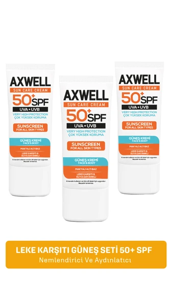 Sun Care Cream Güneş Kremi Yüksek Koruma 30 SPF 50ml 3lü Fırsat Seti