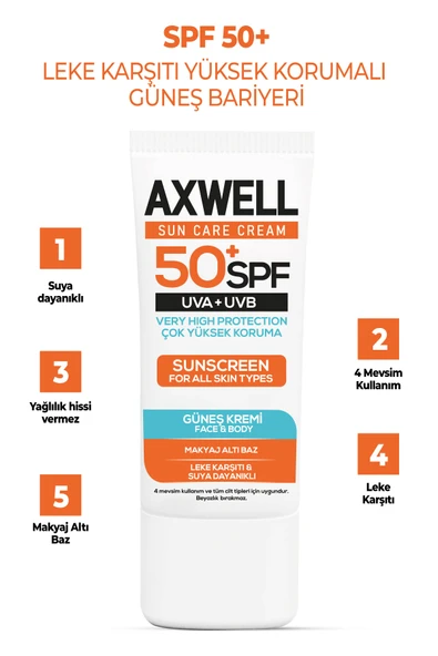 SPF 50+ 3 Lü Fırsat Seti Leke Karşıtı Nemlendirici Yüksek Koruma Güneş Kremi 50 ML - 4